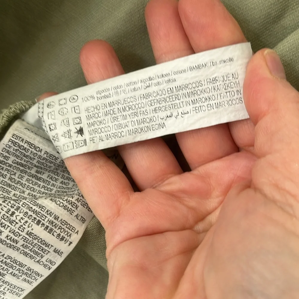 Pull&Bear women’s XS green twill buttoned jacket, light wear, great for spring! - Picture 5 of 5